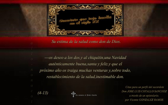 Su estima de la salud como don de Dios. copia